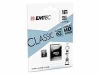 MicroSDHC 16GB EMTEC +Adapter CL10 CLASSIC Speicherkarte Blister