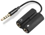 Sharkoon Audio-Adapter 4-poliger Mini-Stecker M bis Mini-Phone Stereo 3,5 mm W
