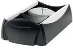HAN Visitenkartenbox Delta VIP DIN A7 500 Karten Silber, Schwarz 12 x 25,5 x 8...