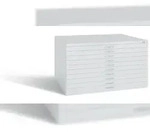 C+P Schubladenschrank Serie 7100_7200 | HxBxT 76x135x96cm | Lichtgrau von...