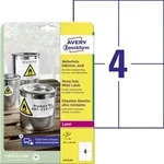 Avery Zweckform L4719-20 Wetterfeste Folien-Etiketten, 105 x 148 mm, 20 Bogen/80