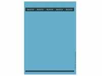 LEITZ Rückenschild selbstklebend PC, Papier, lang, schmal, 125 Stück, blau