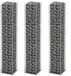 vidaXL Gabionen-Set 3-tlg. Verzinkter Draht 25&times;25&times;150 cm
