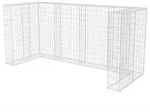 vidaXL Gabionen-M&uuml;lltonnenverkleidung f&uuml;r 3 Tonnen Stahl 250x100x120cm