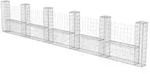 vidaXL Gabionenkorb U-Form Stahl 570&times;20&times;100 cm
