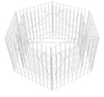 vidaXL Sechseckiges Gabionen-Hochbeet 100&times;90&times;50 cm