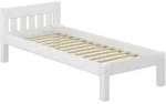 Erst-Holz Modernes Einzelbett Massivholzbett Kiefer wei&szlig; 90x200 Futonbett Bettrahmen