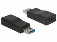 Delock USB-Adapter USB Type A M bis Typ C W 3.1 Gen2 1 A aktiv Schwarz