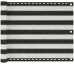 vidaXL Balkonsichtschutz HDPE 75x600 cm anthrazit und wei&szlig;