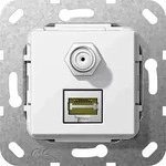 Gira Einsatz Modular Jack RJ45 Cat. 6A 10GB und SAT F Buchse Gender Changer, System