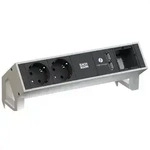 BACHMANN DESK2 2x Schutzkontakt 1x USB-Charger 1x ABD, GST18 Inox