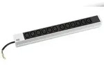 Bachmann 19"-Steckdosenleiste ALU 1HE, 12-fach C13, ohne Zuleitung & Schalter