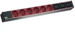 BACHMANN IT PDU ALU 1HE 6x Schutzkontakt 3x C19, Zuleitung mit Stecker C20, schwarz