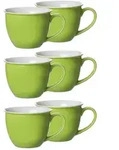 Ritzenhoff & Breker DOPPIO Milchkaffeetasse 350 ml gr&uuml;n 6er Set