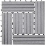 Mendler WPC Bodenfliese Rhone, Holzoptik Balkon/Terrasse, 11x je 30x30cm = 1qm ~