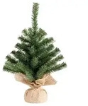 Kaemingk Minibaum Weihnachtsbaum Kunststoff Jutesack indoor D.30cm H.45 cm gr&uuml;n