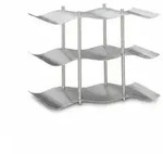 Relaxdays Weinregal Edelstahl f&uuml;r 9 Flaschen, Modernes Metall Design, Flaschenregal