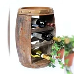 DanDiBo Weinregal Weinfass 1555 Holz Stehend Braun 50 cm Flaschenst&auml;nder