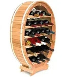 DanDiBo Weinregal Holz Stehend Weinfass 24 Flaschen Natur Flaschenregal