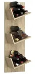 VCM Lansi Regal wandh&auml;ngend mit 3 schr&auml;gen Regalen Sonoma-Eiche dekor.