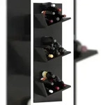 VCM Lansi Regal wandh&auml;ngend mit 3 schr&auml;gen Regalen schwarz.