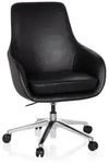 B&uuml;rostuhl / Chefsessel BARENO Leder schwarz hjh OFFICE