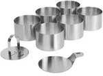 STONELINE&reg; Dessertringe und Speiseringe Set, 8-teilig, Edelstahl, 6 Ringe, 1...