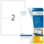 HERMA Namensetiketten 199,6 x 143,5 mm, 40 Etiketten, aus Acetatseide, wei&szlig;