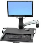 Ergotron StyleView Sit-Stand Combo mit Ablagefl&auml;che Wandhalterung (45-260-026)