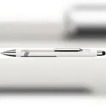 Kugelschreiber Epsilon Touch mit Viscoglide-Technologie, wei&szlig;/silber