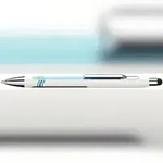 Kugelschreiber Epsilon Touch mit Viscoglide-Technologie, wei&szlig;/blau