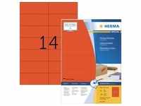 HERMA Etikett 4557 105x42,3mm A4 rot 1.400 St./Pack.