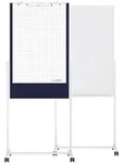 Magnetoplan Moderationstafel Whiteboard Universaltafel - Zweiarmfu&szlig; mit 4 Rollen -