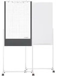 Magnetoplan Moderationstafel Whiteboard Universaltafel - Zweiarmfu&szlig; mit 4 Rollen -