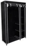 vidaXL Faltbarer Stoffschrank Schwarz 110 x 45 x 175 cm