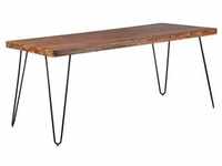 Wohnling Massivholz Sheesham Esstisch BAGLI 180x80x76 cm Küchentisch Massiv Tisch