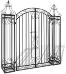 vidaXL Zierendes Gartentor Schmiedeeisen 122&times;20,5&times;134 cm