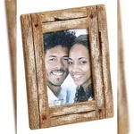 walther + design Dupla Portraitrahmen, weiss/natur, 10 x 15 cm