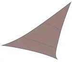 Perel Sonnensegel, wasserabweisend, 5 x 5 x 5 m, 160 g/m2, Polyester, Dreieck, Taupe