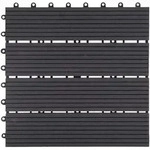 Mendler WPC Bodenfliese Rhone, Holzoptik Balkon/Terrasse, 11x je 30x30cm = 1qm ~