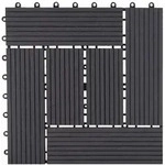 Mendler WPC Bodenfliese Rhone, Holzoptik Balkon/Terrasse, 11x je 30x30cm = 1qm ~