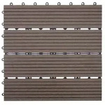 Mendler WPC Bodenfliese Rhone, Holzoptik Balkon/Terrasse, 11x je 30x30cm = 1qm ~