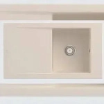 Villeroy & Boch Villeroy&Boch Sp&uuml;lbecken mit Abtropffl&auml;che links, Timeline 50 Ivory