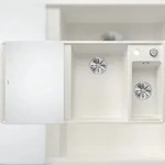 Blanco Silgranit Sp&uuml;lbecken mit Abtropffl&auml;che und Restebecken, Axia III 6 S-F,