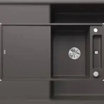 BLANCO GmbH + Co KG BLANCO AXIA III 5 S-F fl&auml;chenb. Sp&uuml;le SILGRANIT Felsgrau