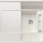 BLANCO GmbH + Co KG BLANCO AXIA III 5 S-F Einbausp&uuml;le SILGRANIT wei&szlig; ab 50 cm mit
