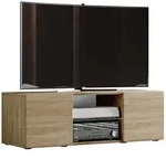 Ebuy24 Lowina115 TV Tisch 2 T&uuml;ren 2 Schubladen Eiche dekor.