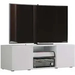 Ebuy24 Lowina115 TV Tisch 2 T&uuml;ren 2 Schubladen wei&szlig;.
