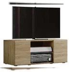 Ebuy24 Lowina95 TV Tisch 2 T&uuml;ren 2 Schubladen Eiche dekor.