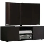 Ebuy24 Lowina115 TV Tisch 2 T&uuml;ren 2 Schubladen schwarz.